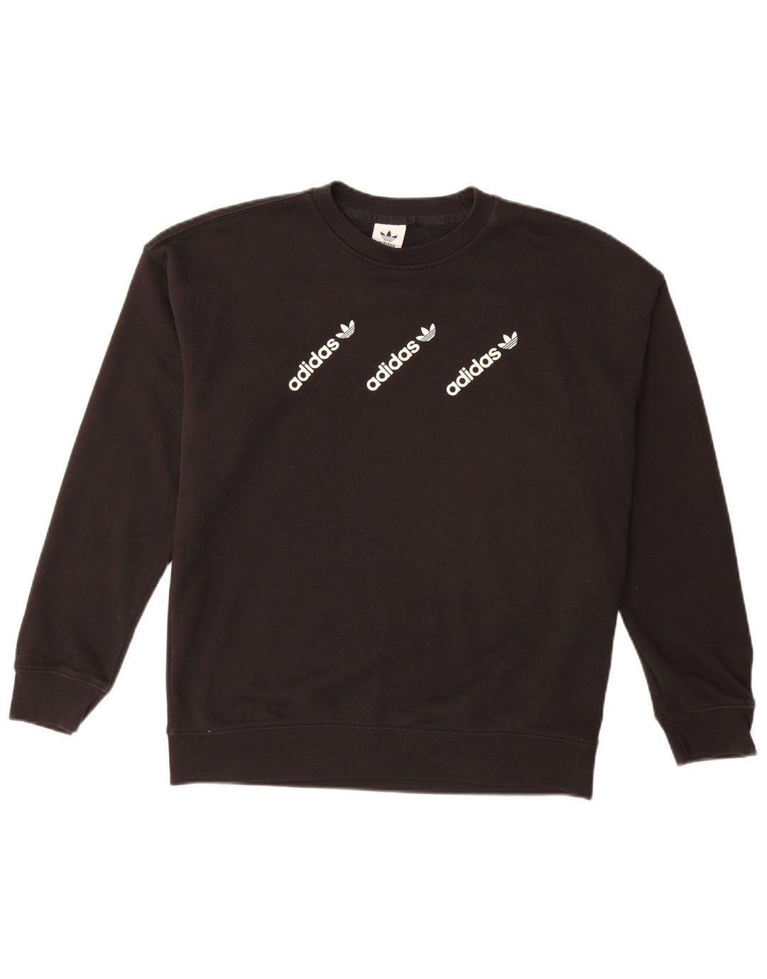 Женский свитер с рисунком ADIDAS UK 14, большой черный хлопок