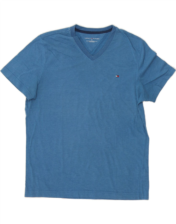 TOMMY HILFIGER Mens T-Shirt Top Medium Blue Cotton Vintage Tommy Hilfiger and Second-Hand Tommy Hilfiger from Messina Hembry 