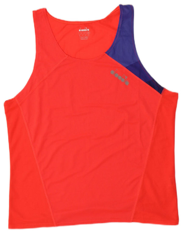 Женский жилет DIADORA UK 16, большой красный, полиэстер с цветными блоками
