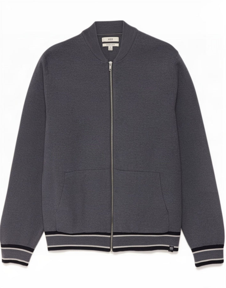 Мужской кардиган Marks & Spencer 2XL из полиэстера в синюю полоску