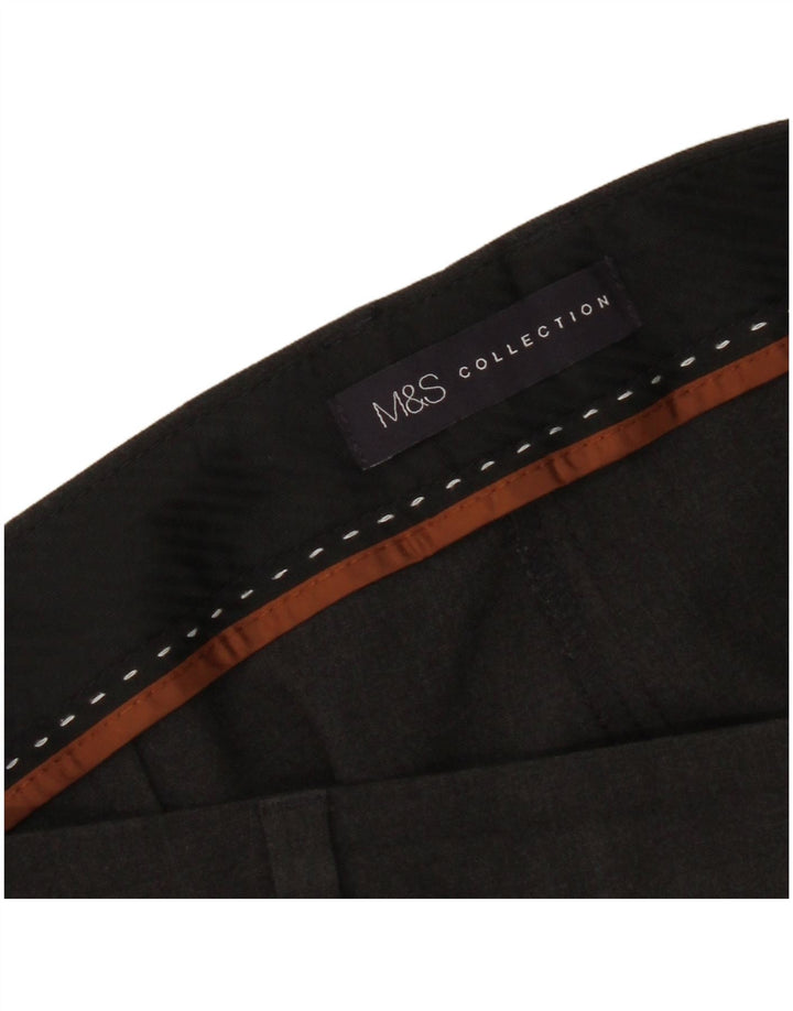 Женские прямые укороченные брюки Marks & Spencer W34 L26 Серые