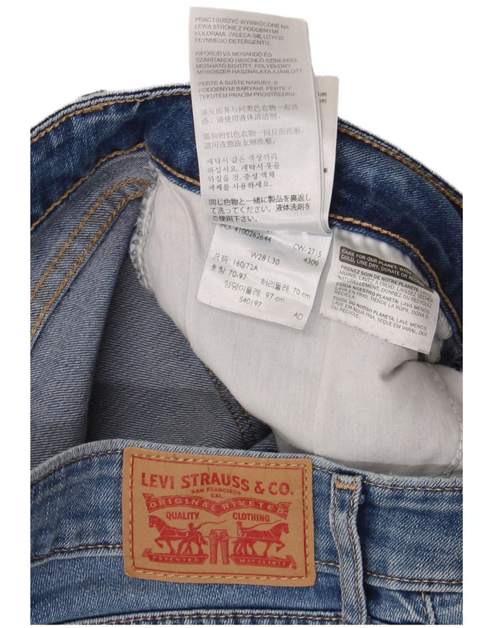 Женские узкие джинсы Levi's 712 W28 L30 синие, хлопок