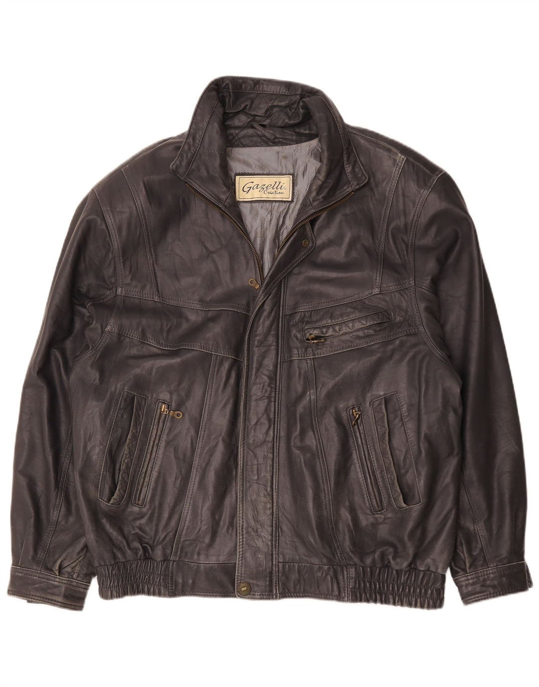 Куртка мужская кожаная Gazelli UK 44 2XL черная