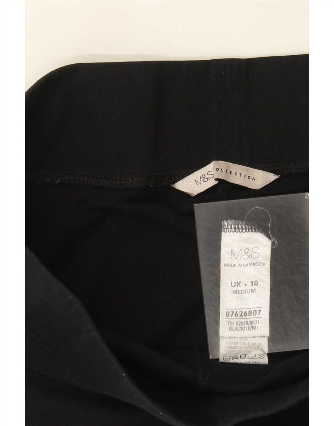 Женские спортивные брюки Marks & Spencer UK 10, маленькие, черные, хлопковые