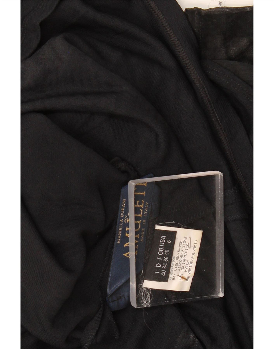 Женское платье А-силуэта без рукавов AMULETI UK 10, маленькое черное, вискоза