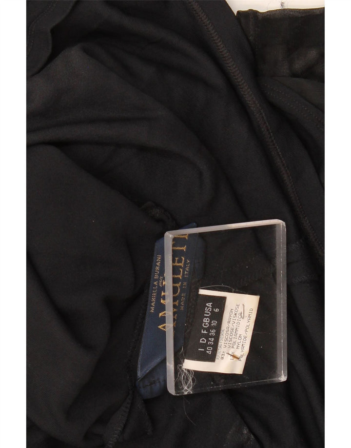 Женское платье А-силуэта без рукавов AMULETI UK 10, маленькое черное, вискоза