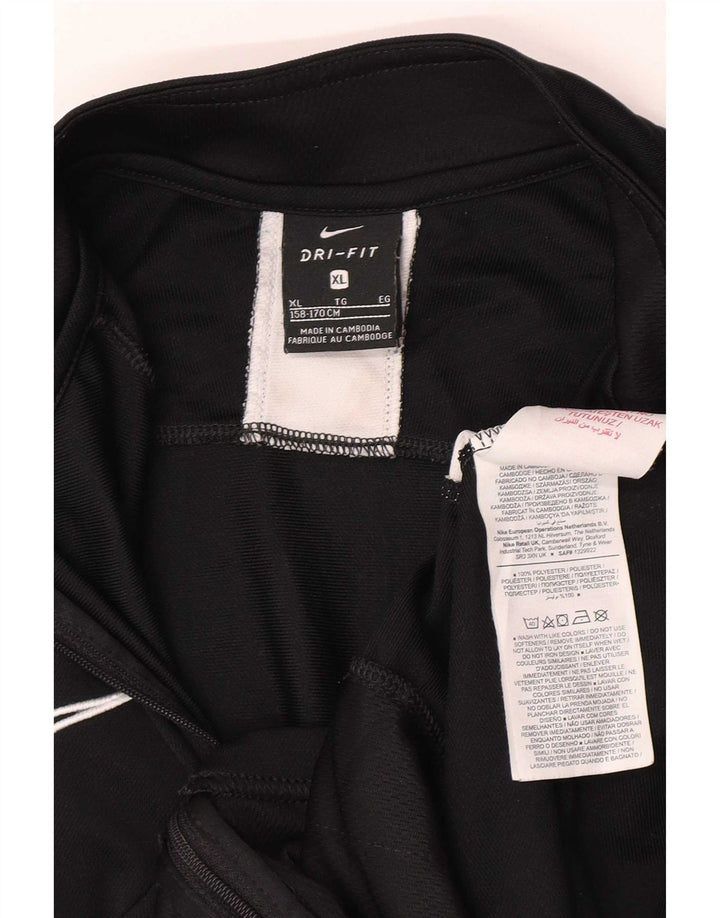 Спортивный костюм Nike для мальчиков, верхняя куртка 13–14 лет, XL, черный полиэстер с цветными блоками
