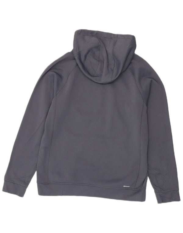 Женский джемпер с капюшоном Adidas Climawarm UK 14/16, большой серый полиэстер