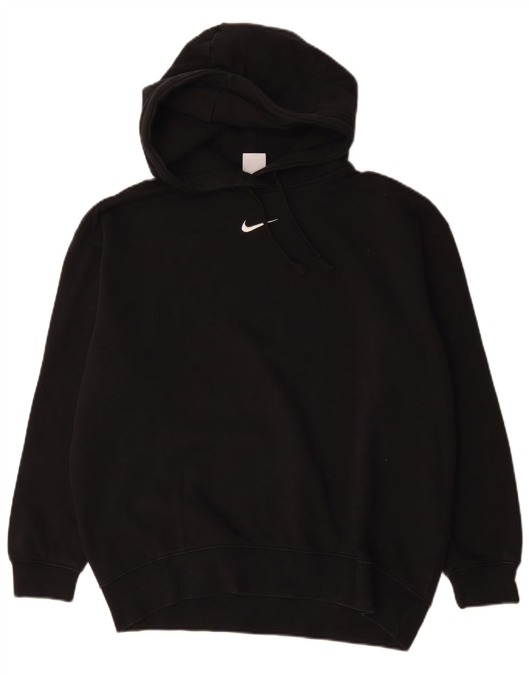 Мужской джемпер с капюшоном Nike Oversized, маленький черный, хлопковый