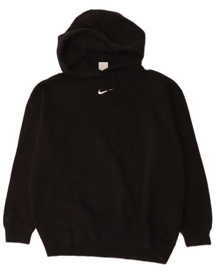 Мужской джемпер с капюшоном Nike Oversized, маленький черный, хлопковый
