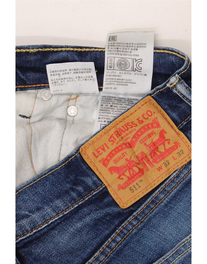 Мужские джинсы Levi's Slim 511 W32 L28 синие, хлопок
