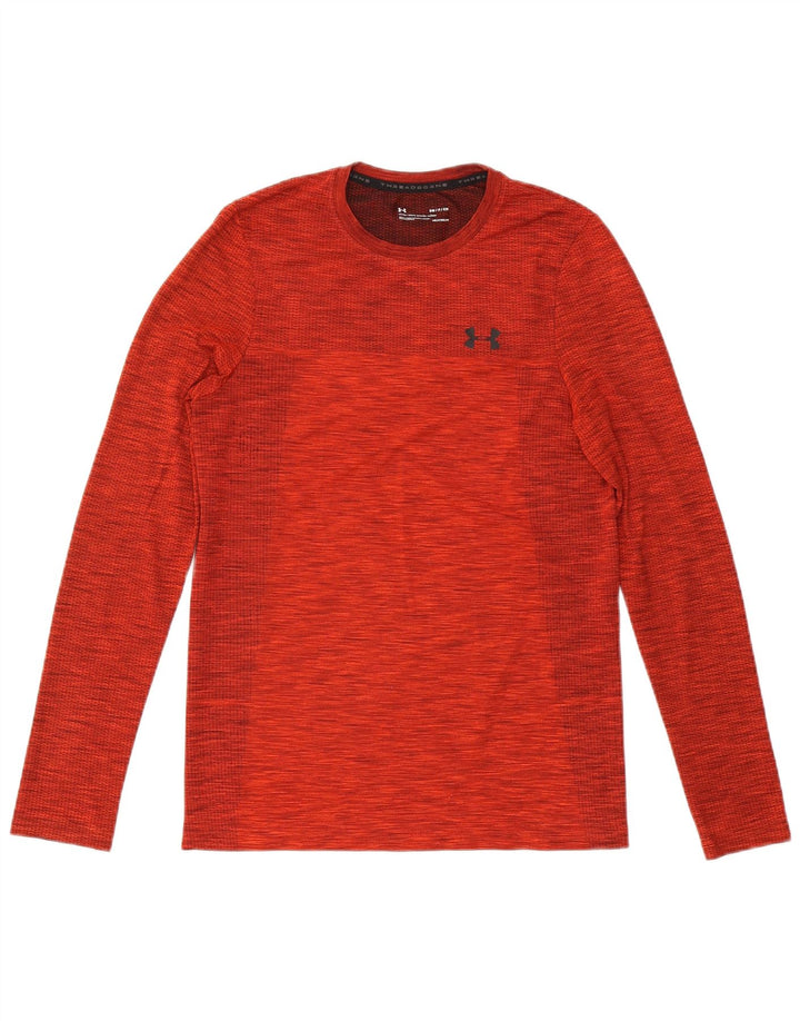 Мужской топ Under Armour Heat Gear с длинным рукавом, средний красный в крапинку
