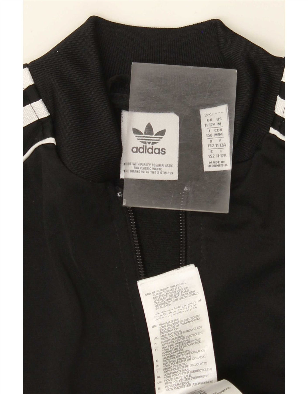 Спортивный костюм Adidas для мальчиков 11-12 лет, черный полиэстер
