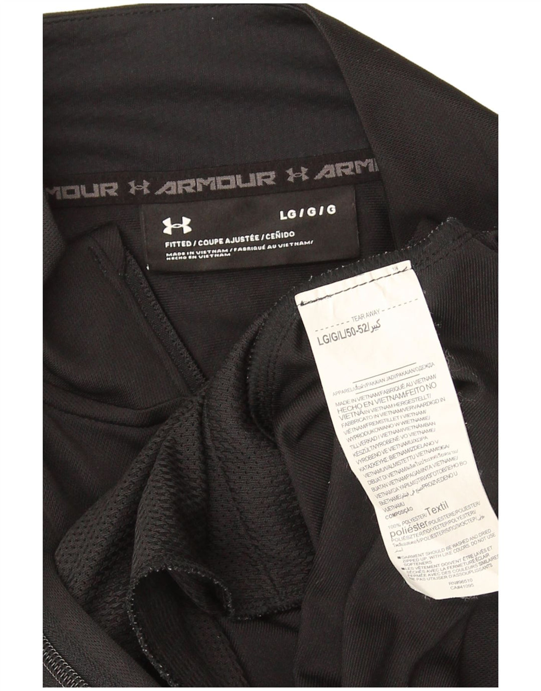 Мужская спортивная куртка Under Armour, большая черная полиэстеровая куртка