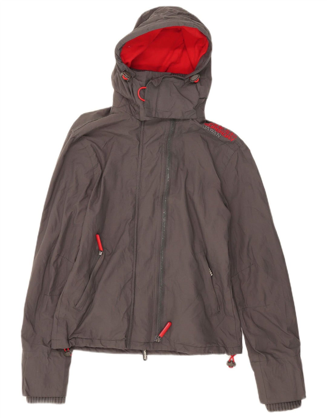Женская ветровка с рисунком Superdry UK 12, средний серый