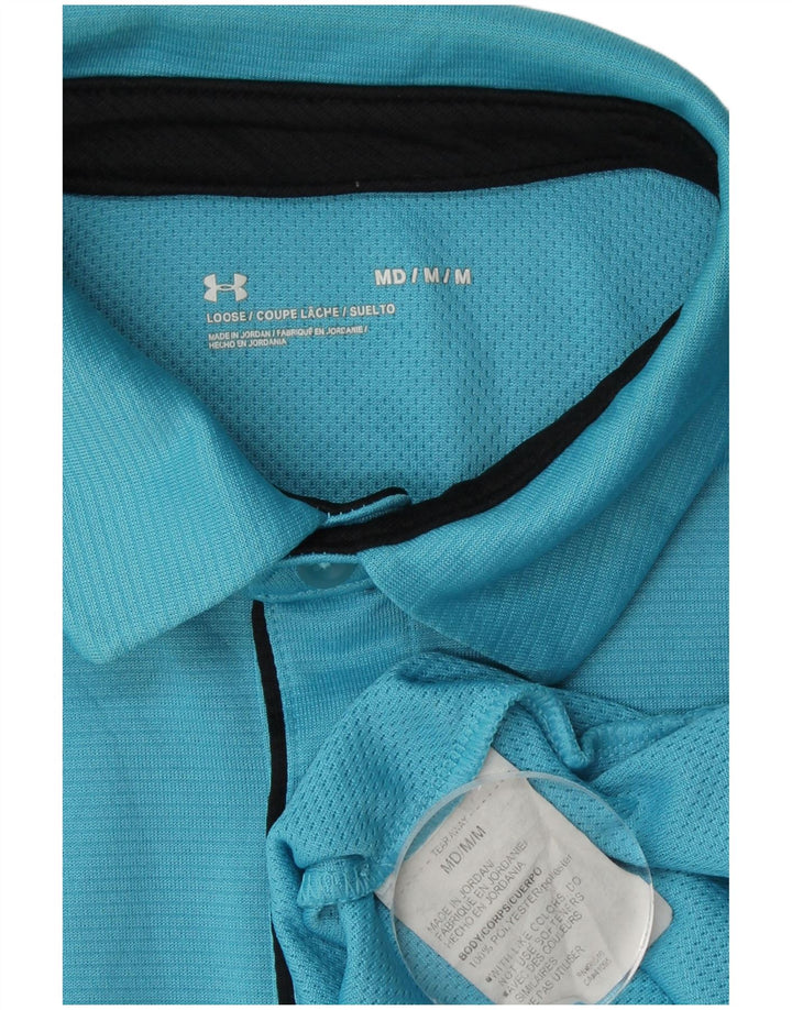 Мужская рубашка-поло свободного кроя UNDER ARMOR, средний синий полиэстер