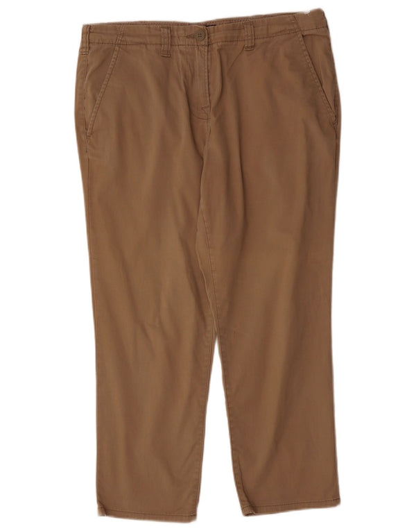 Женские прямые укороченные брюки Marks & Spencer UK 12 Medium W32 L24 Коричневые