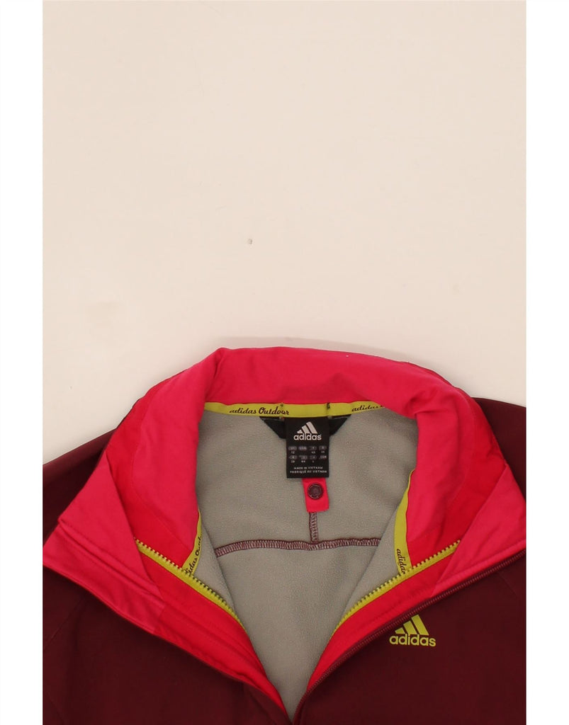 ADIDAS Womens Clima Proof Windbreaker Jacket UK 12 Medium Burgundy Vintage Adidas and Second-Hand Adidas from Messina Hembry 