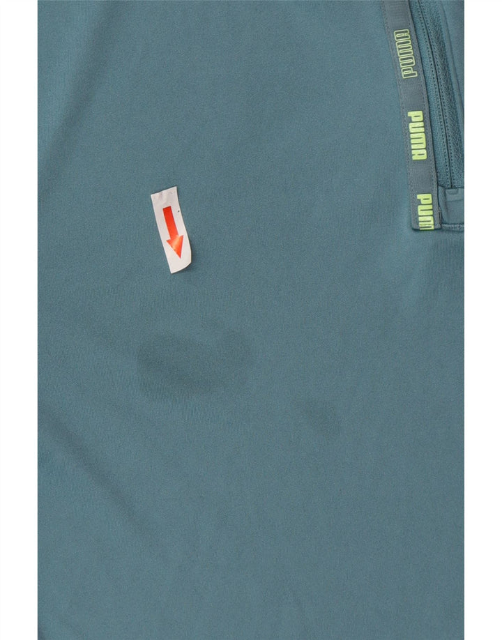 Пуловер с воротником на молнии для мальчиков Puma, синий полиэстер, 13–14 лет