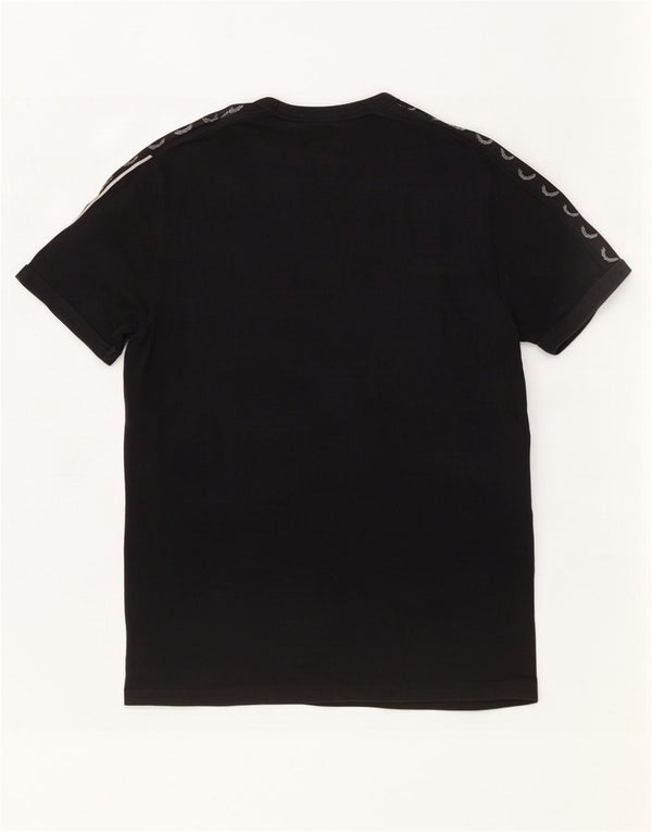 Мужская футболка с рисунком Fred Perry, средний черный хлопок