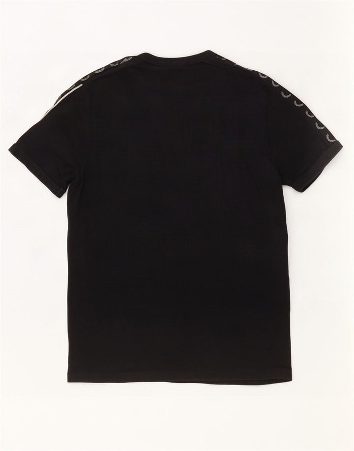 Мужская футболка с рисунком Fred Perry, средний черный хлопок