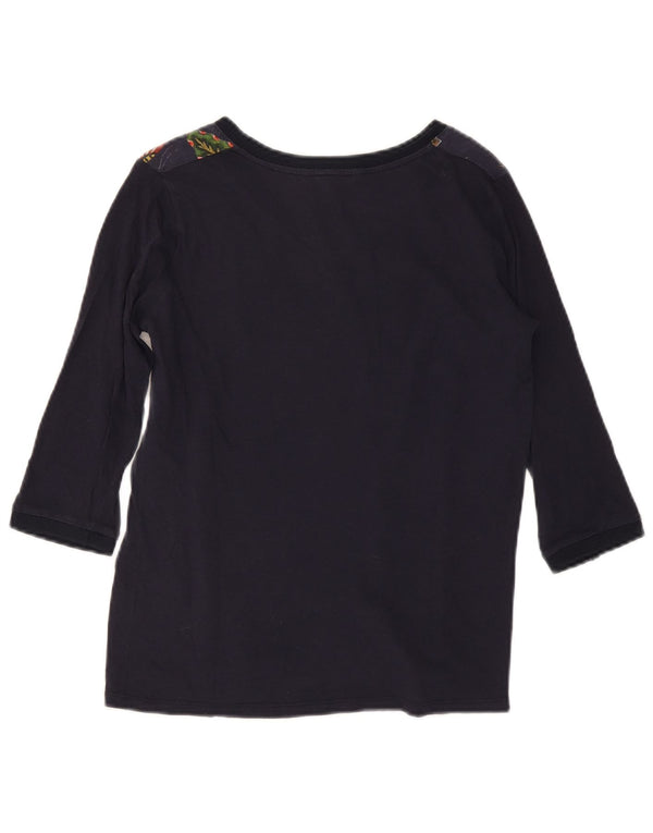 Desigual Womens Top 3/4 Sleeve UK 10 Small Multicoloured Floral