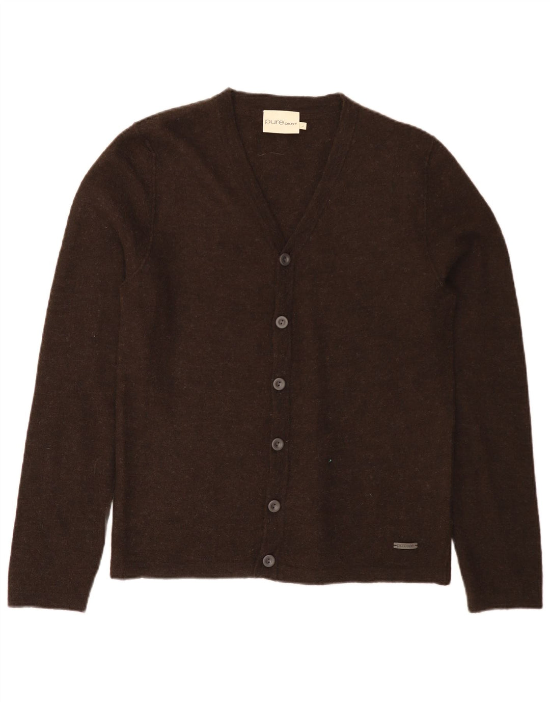 Мужской кардиган Dkny, большой коричневый шерстяной свитер