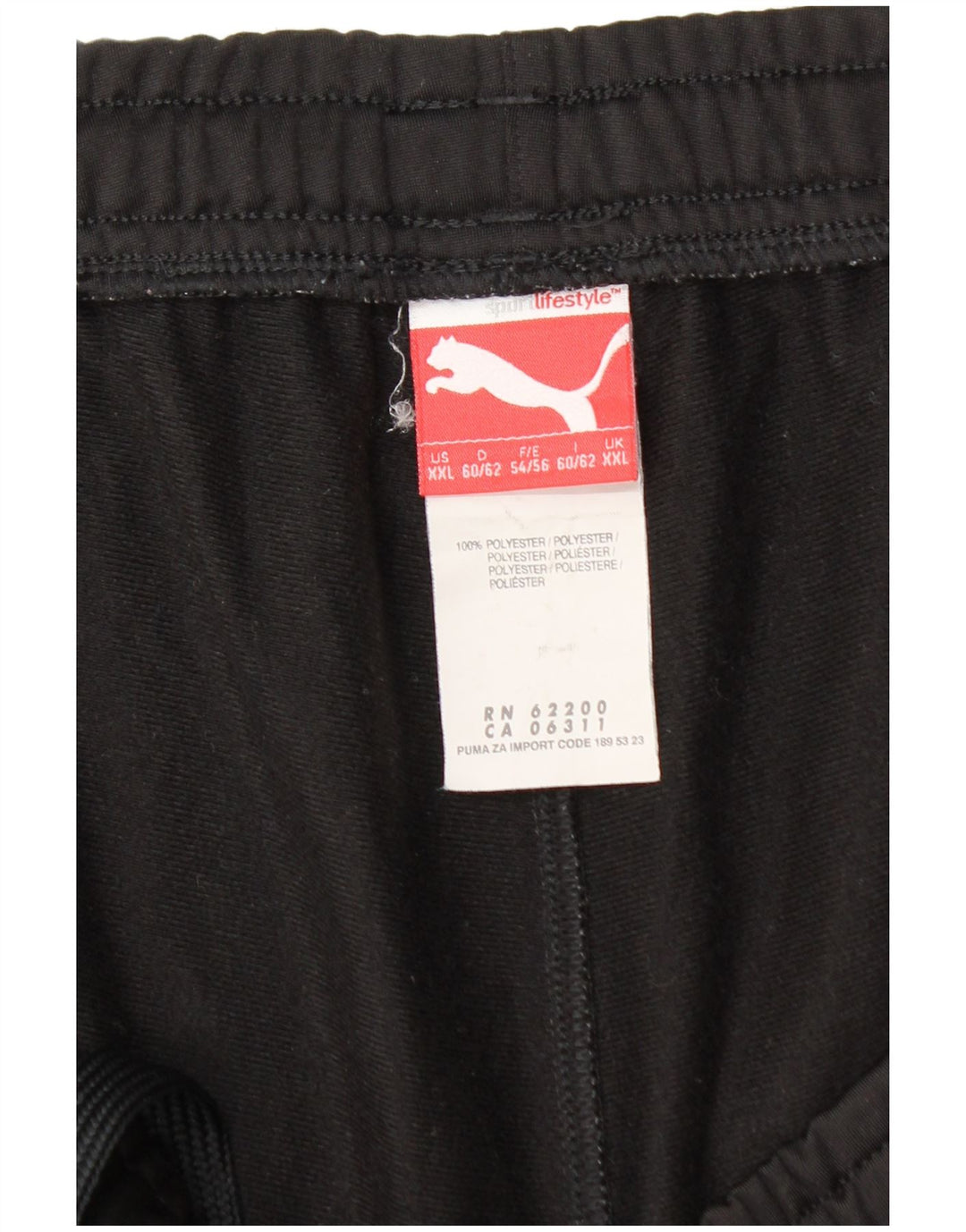 Мужские спортивные брюки Puma 2XL черные из полиэстера