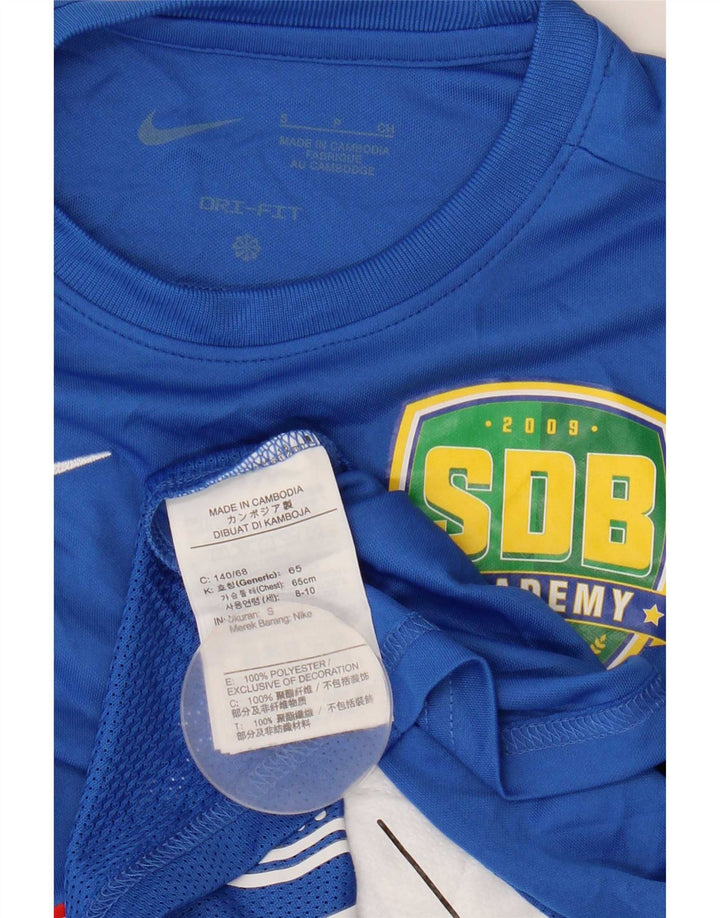 Футболка с рисунком Nike Dri Fit для мальчиков, 8–9 лет, маленький синий полиэстер