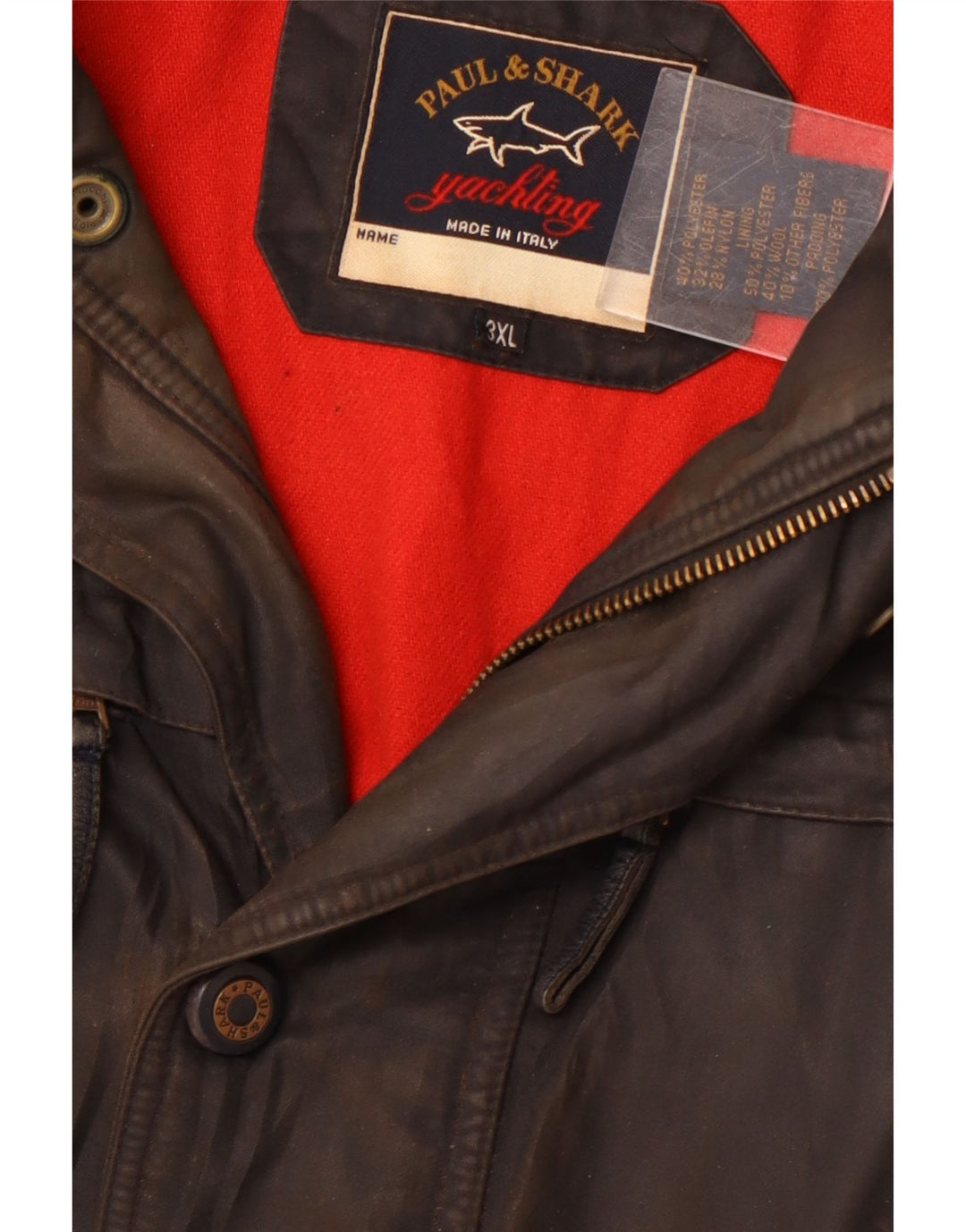 Мужская куртка Paul & Shark из вощеного хлопка для яхтинга UK 46 3XL, черный полиэстер