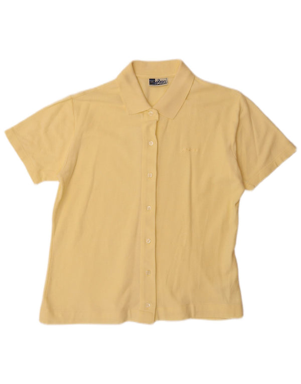 Женская рубашка с коротким рукавом ASICS UK 14, большая желтая