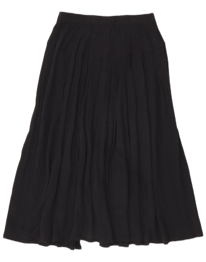 Винтажная женская юбка-трапеция, большая W32, черная вискоза