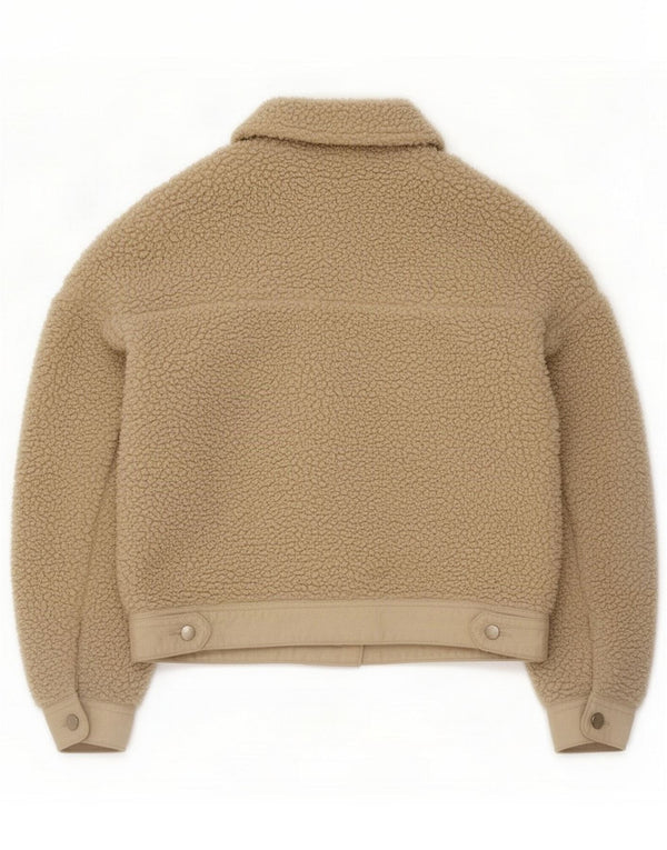 Женская флисовая куртка оверсайз Zara UK 6 XS Белый полиэстер
