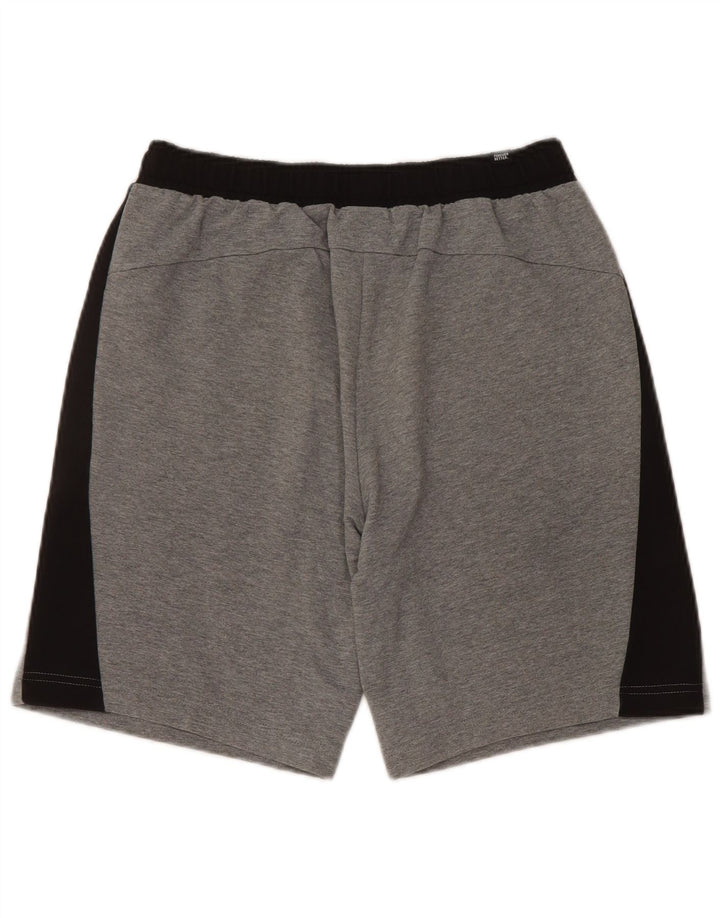 PUMA Mens Sport Shorts Small Grey Colourblock Cotton