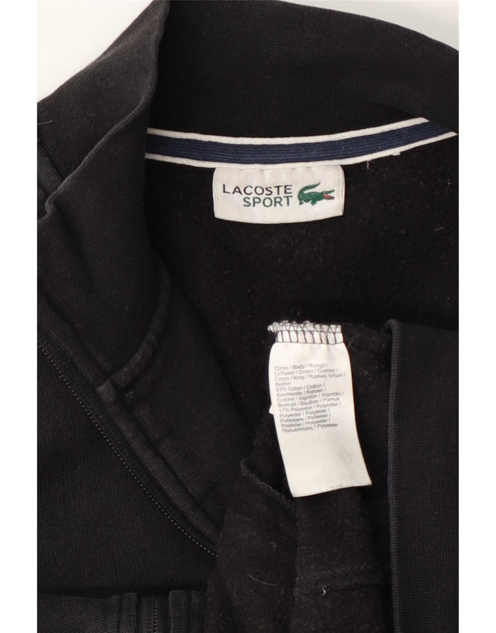 Мужской спортивный костюм Lacoste, верхняя куртка, средний черный хлопок, черный