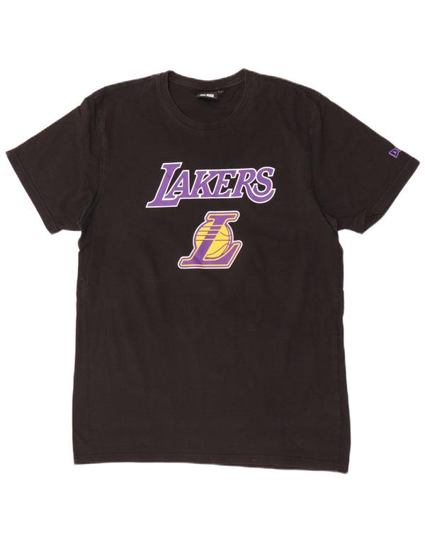 Женская футболка New Era Lakers с рисунком, топ UK 16, большой черный хлопок