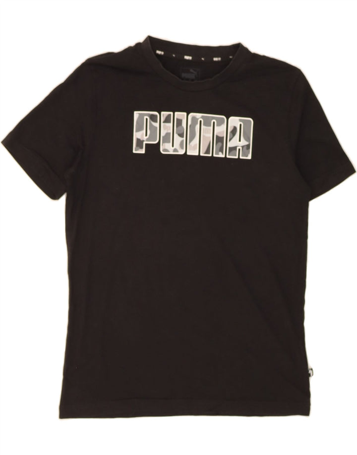 PUMA Mens Graphic T-Shirt Top Small Black Cotton Vintage Puma and Second-Hand Puma from Messina Hembry 