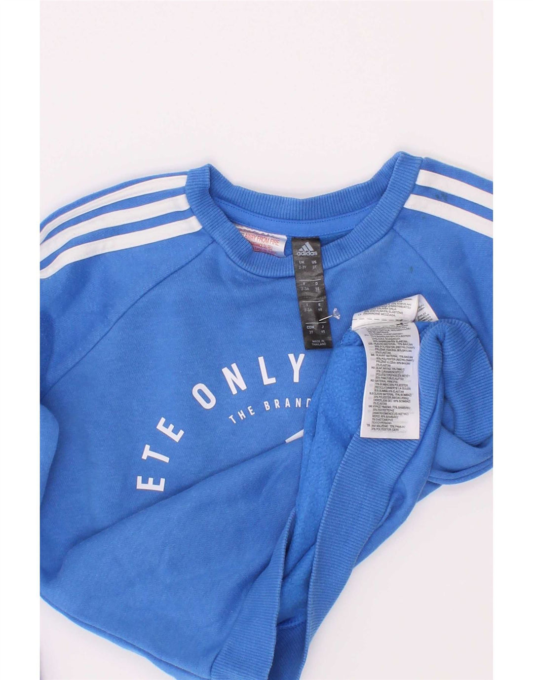 Джемпер с рисунком Adidas для мальчиков 2–3 года, синий хлопок