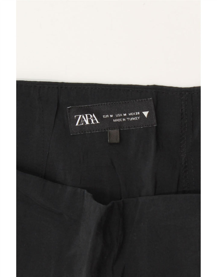 Женские мини-юбки ZARA UK 12, средние, черные