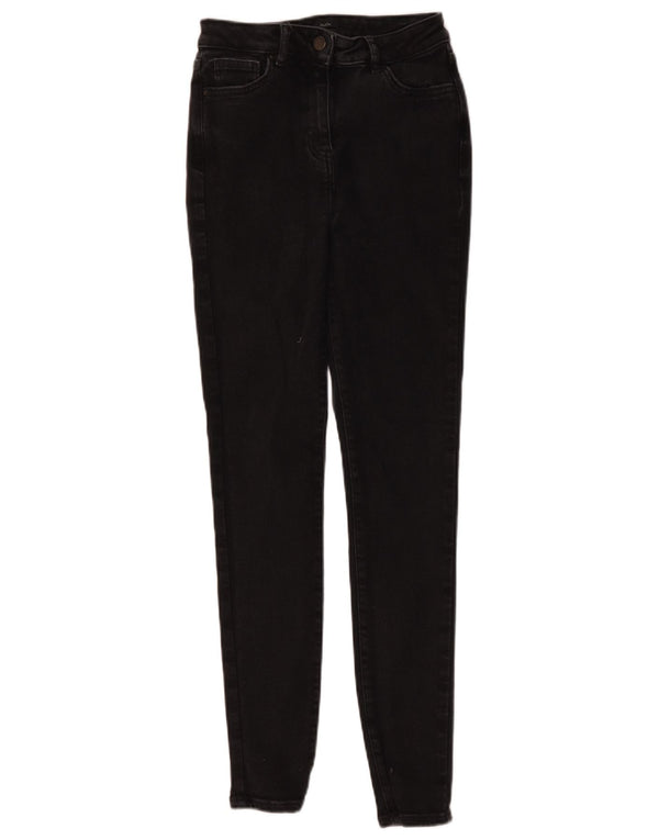 Женские джинсы скинни M&Co UK 10, маленькие W26 L28, черный хлопок