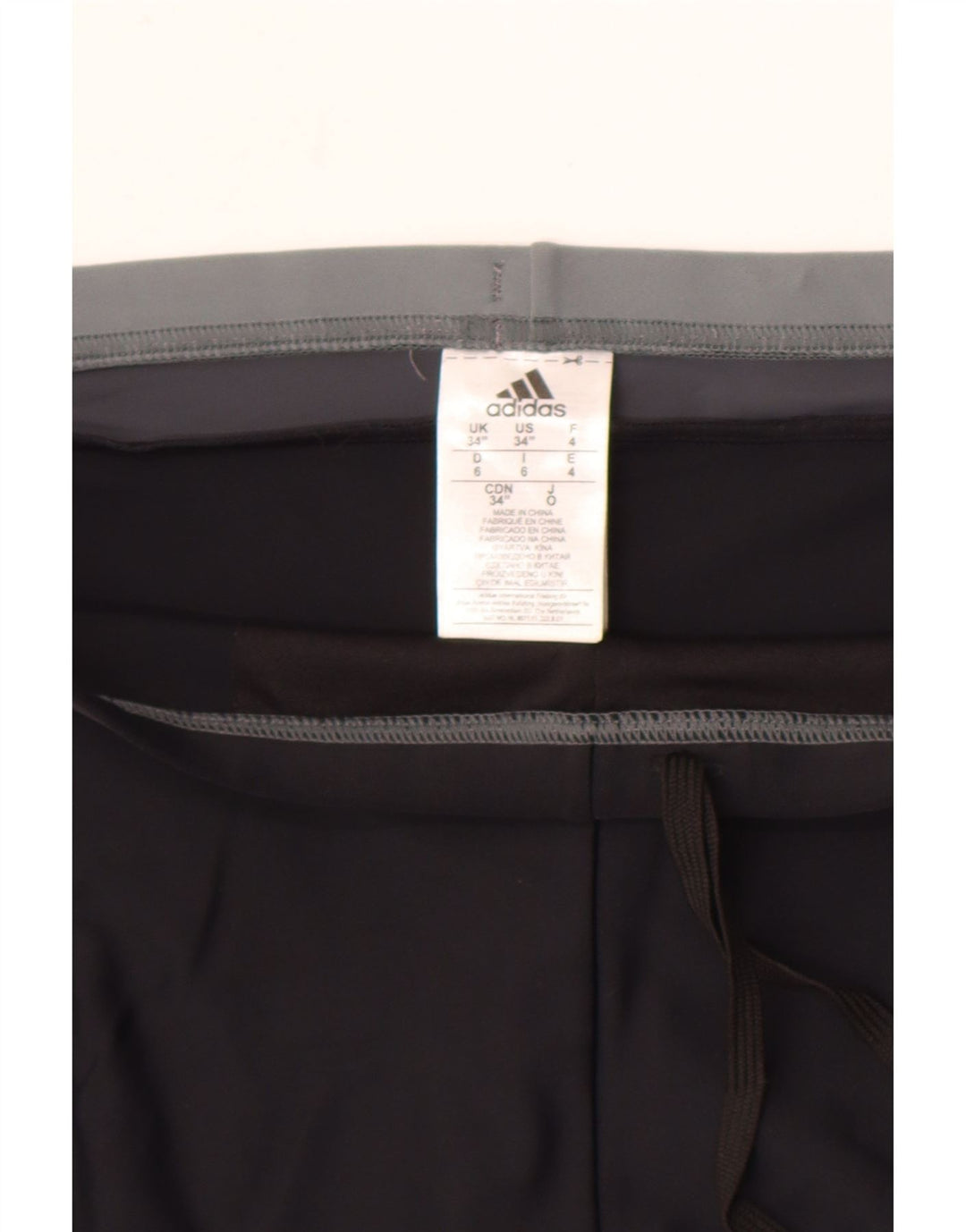 Женские шорты для плавания Adidas UK 16, большие черные из полиамида