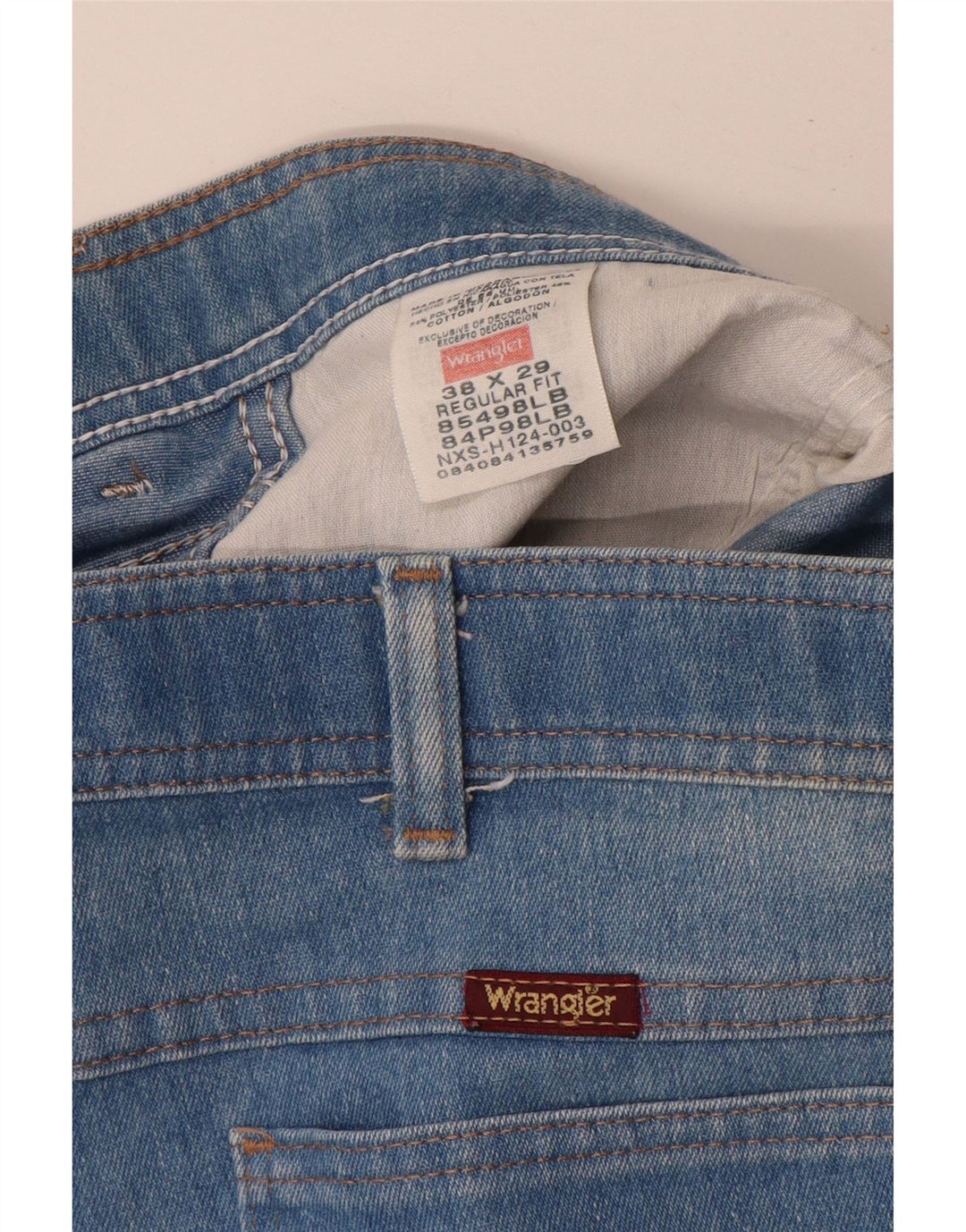 Мужские прямые джинсы WRANGLER стандартного кроя W38 L29, синий полиэстер