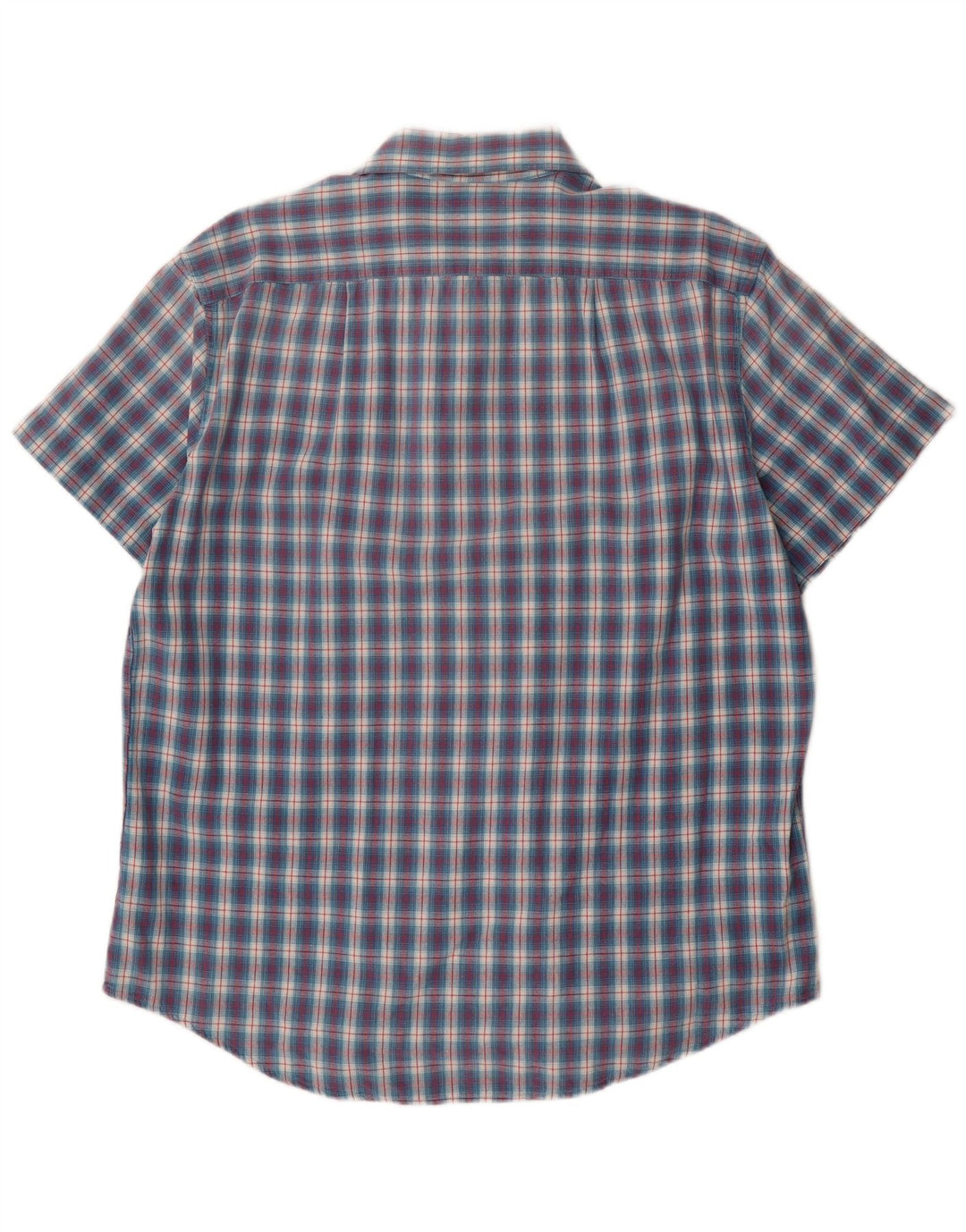 Мужская рубашка с коротким рукавом Paul Smith, большая синяя клетка, хлопок
