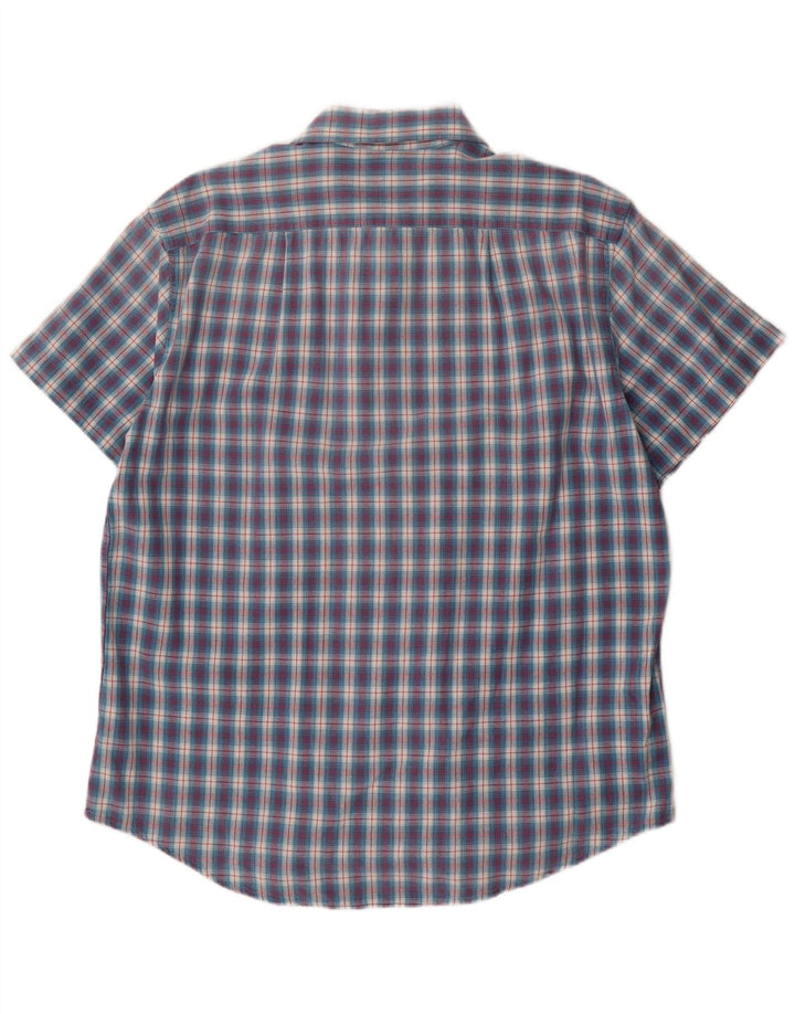 Мужская рубашка с коротким рукавом Paul Smith, большая синяя клетка, хлопок