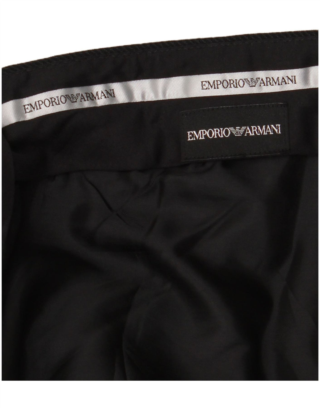 EMPORIO ARMANI Мужские прямые костюмные брюки W36 L32 Черные в тонкую полоску