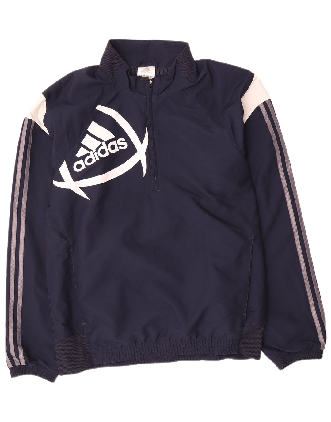 Adidas Мужской спортивный костюм с графическим рисунком Верхняя куртка среднего темно-синего цвета с цветными блоками