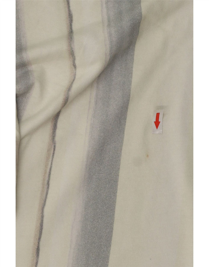 Мужская футболка с графическим рисунком KARL KANI, хлопковый топ среднего размера, бежевая полоска