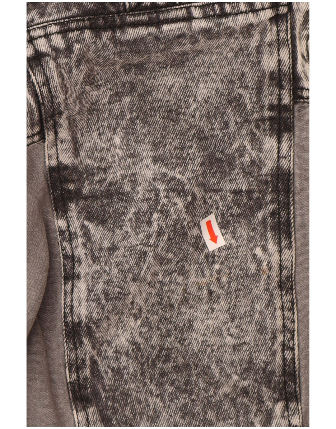 ВИНТАЖНЫЙ женский пуловер из джинсовой куртки UK 20 2XL Серый хлопок