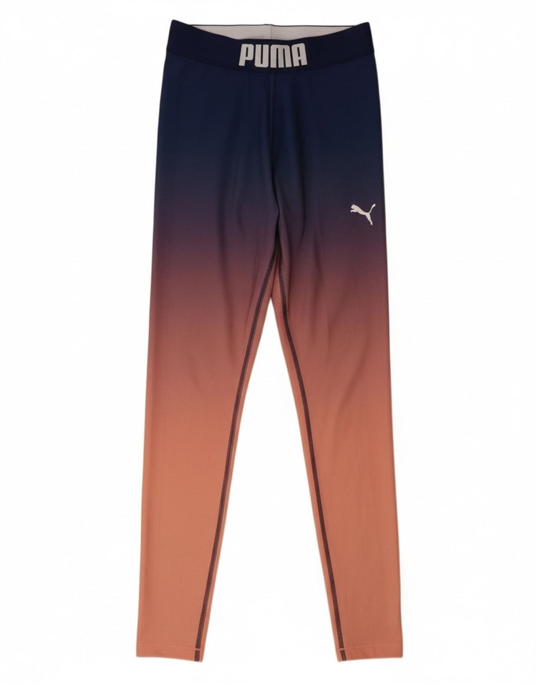 PUMA Womens Graphic Leggings UK 12 Medium  Navy Blue Tie Dye Polyester