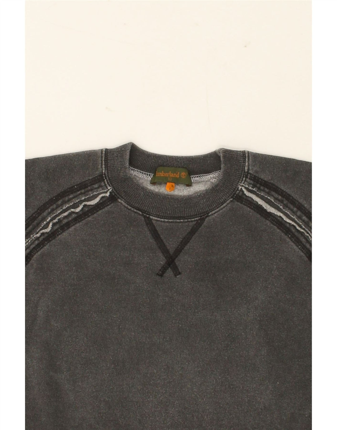 TIMBERLAND Boys Graphic Sweatshirt Jumper 9-10 Years Grey Cotton Vintage Timberland and Second-Hand Timberland from Messina Hembry 